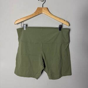 Lululemon High Rise Align Shorts Spandex Bike Shorts Rosemary Green Size 18